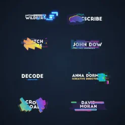 دانلود پروژه آماده پریمیر پرو تایتل و زیرنویس موشن گرافیک Abstract Motion Graphic Titles & Lower Thirds