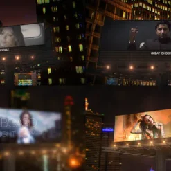 دانلود پروژه آماده افتر افکت بیلبورد تبلیغاتی شهری در شب Billboard In Night City