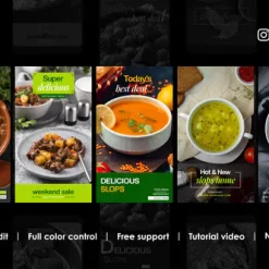 دانلود پروژه آماده پریمیر پرو استوری اینستاگرام رستوران Restaurant Instagram Stories