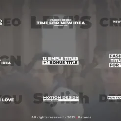دانلود پروژه آماده اپل موشن مجموعه تایتل ساده Simple Titles v1.0