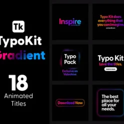 دانلود پروژه آماده پریمیر پرو مجموعه تایتل گرادینت Typo Kit Gradient Titles