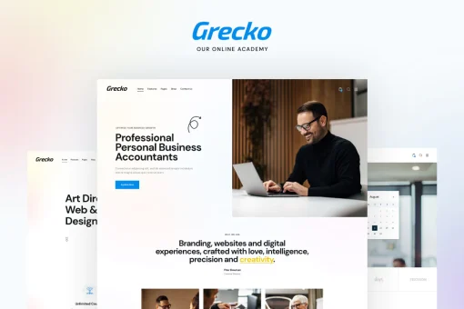 دانلود قالب وردپرس حسابداری Grecko