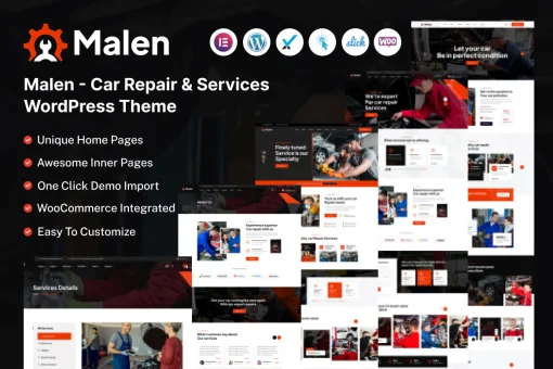 دانلود قالب وردپرس خدمات و تعمیرات اتوموبیل Malen - Car Service & Repair