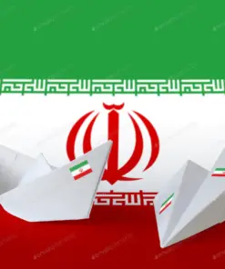 دانلود عکس پرچم ایران کنار هواپیمای کاغذی و قایق کاغذی