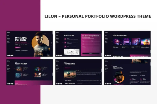 قالب وردپرس نمونه کار شخصی Lilon