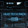 دانلود پروژه آماده افترافکت مجموعه المان های HUD تکنولوژی HUD Tech Pack