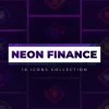 دانلود پروژه آماده افترافکت مجموعه آیکن مالی نئون Neon Finance Icons