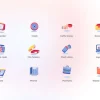 دانلود پروژه آماده افترافکت مجموعه آیکن فلت دفتر کار Office - Flat Icons