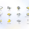 دانلود پروژه آماده افترافکت مجموعه آیکن ایزومتریک وسایل الکترونیکی Electronic Devices - Isometric Icons