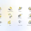 دانلود پروژه آماده افترافکت مجموعه آیکن ایزومتریک ایمیل Mail - Isometric Icons