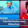 دانلود پروژه آماده افترافکت تیزر اسلایدشو مولتی اسکرین Multiscreen Opener Split Screen Slideshow