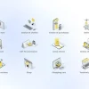 دانلود پروژه آماده افترافکت مجموعه آیکن ایزومتریک فروش آنلاین Online Shopping - Isometric Icons