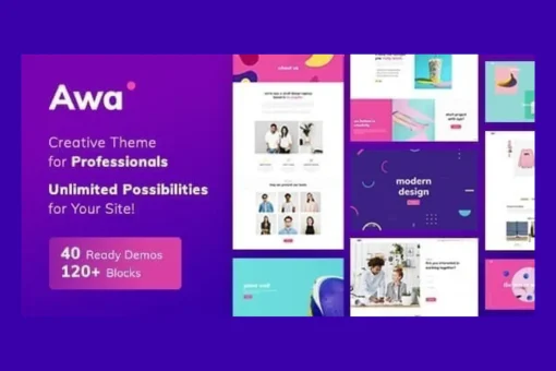 قالب وردپرس نمونه‌کار Portfolio Awa