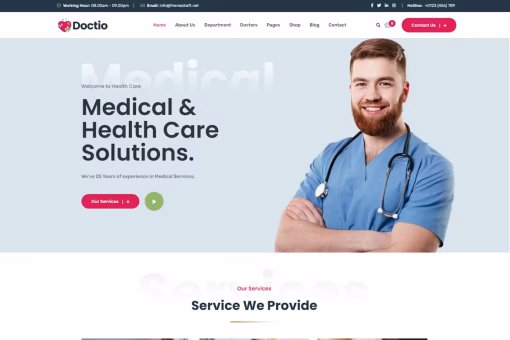 قالب وردپرس پزشکی سلامت Doctio