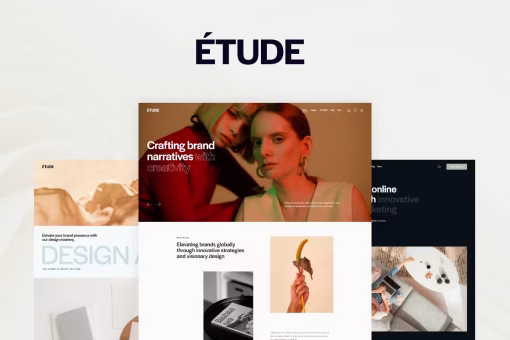 قالب وردپرس خلاقانه Etude