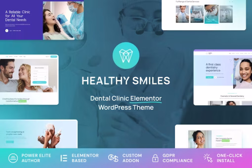 قالب وردپرس دندانپزشکی Healthy Smiles