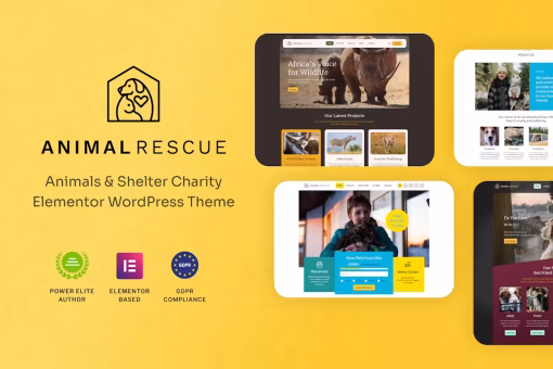 قالب وردپرس خیریه حیوانات Animal Rescue