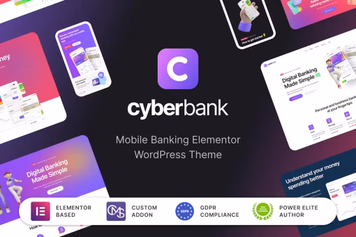 قالب وردپرس شرکتی مالی Cyberbank