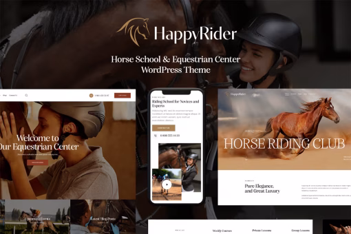 قالب وردپرس اسب سواری Happy Rider