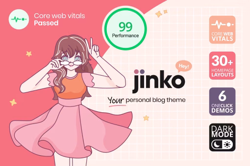 قالب وردپرس وبلاگ شخصی Jinko