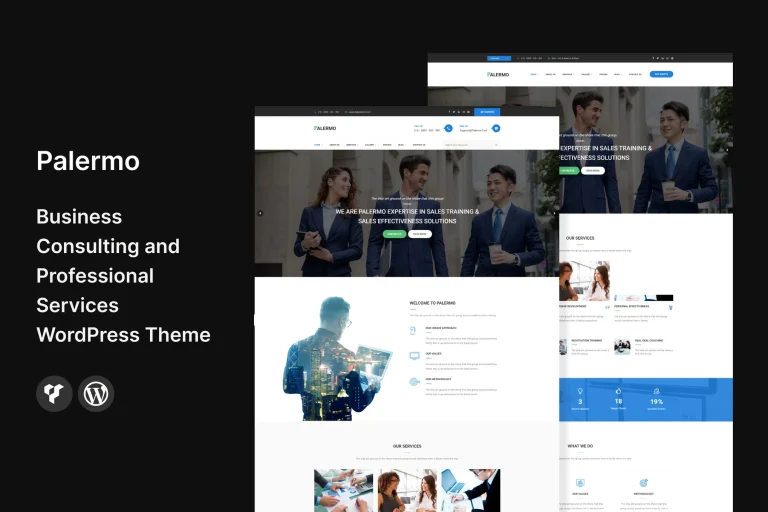 قالب وردپرس خدمات مشاوره بازرگانی Palermo