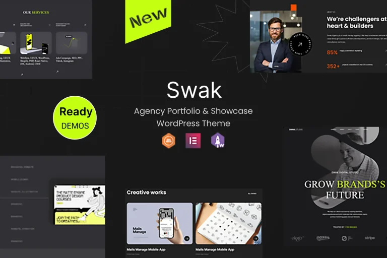 قالب وردپرس نمونه‌کار شرکتی Swak