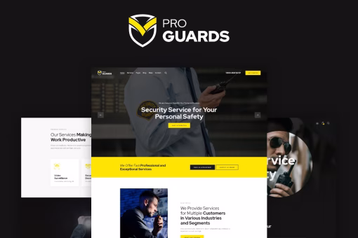 قالب وردپرس شرکت های امنیتی ProGuards