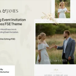 دانلود قالب دعوتنامه عروسی Amelia & James